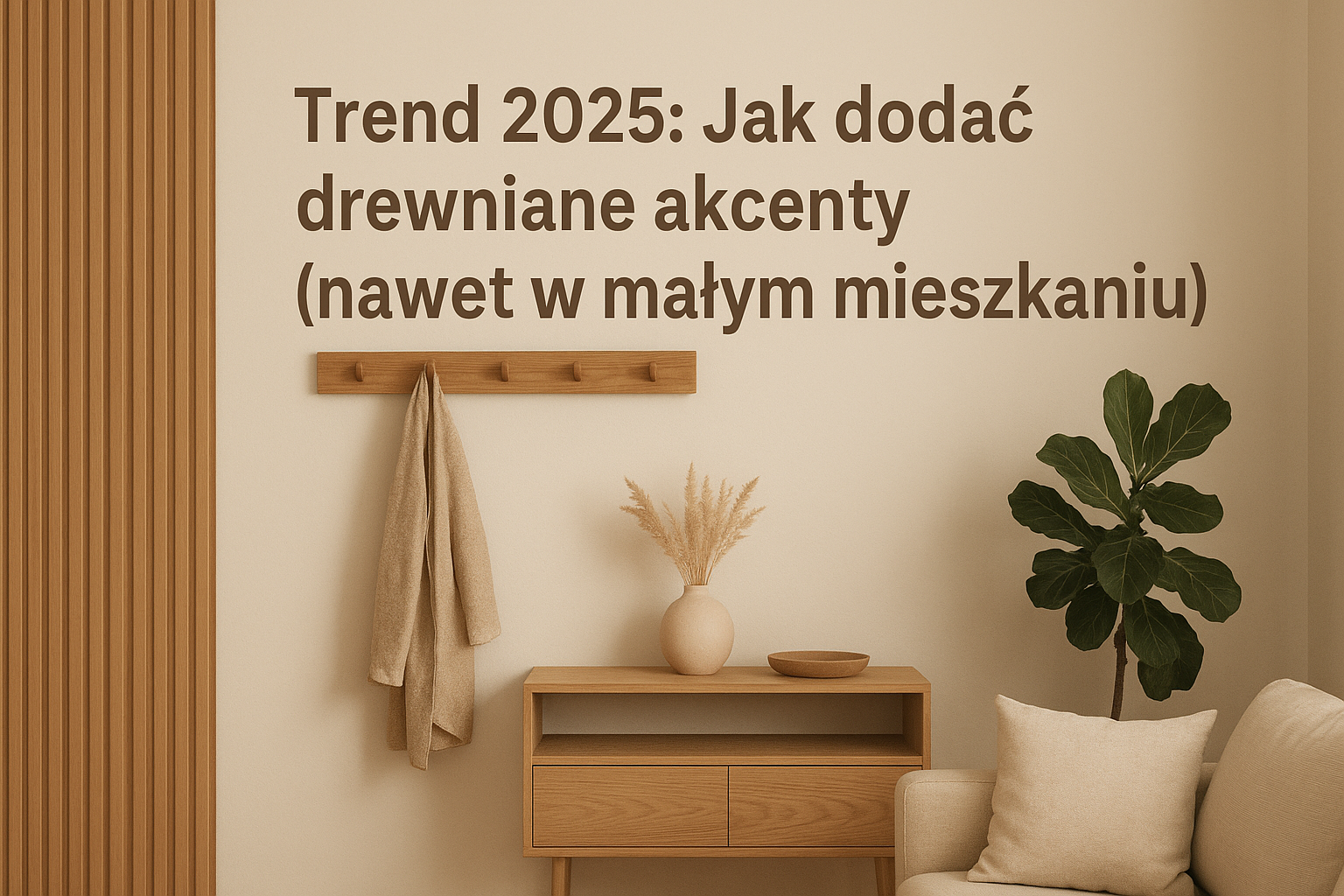 Trend 2025: Jak dodać drewniane akcenty (nawet w małym mieszkaniu)