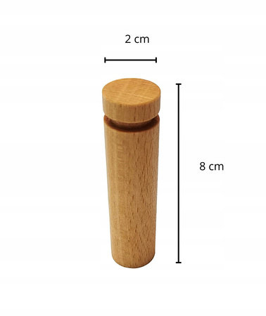 Drewniany wieszak ścienny Kołek 8 cm - na Ubrania Ręczniki Spodnie - Buk