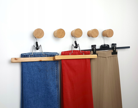 Okrągły Haczyk Drewniany Ścienny 3 szt. – 5,5 cm - Wieszaki Ścienne Drewniane 45 mm Buk