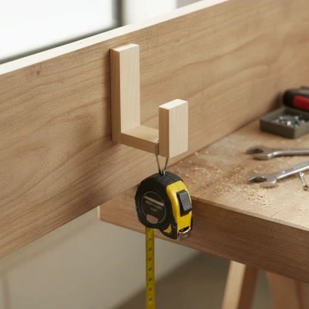 Drewniany Wieszak 3 szt. Ścienny na Skarpety Mikołaja Kominek Świąteczny Klon