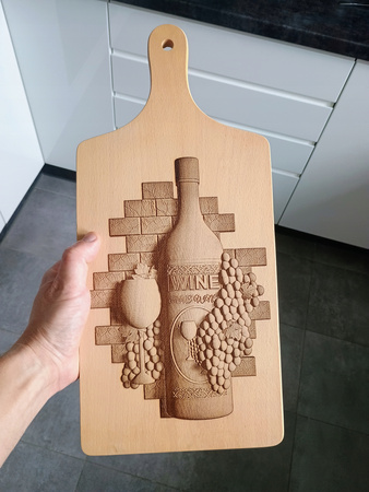 Deska Kuchenna z Grawerem 3D 42x19 do wędlin, serów, przekąsek Prezent EKO