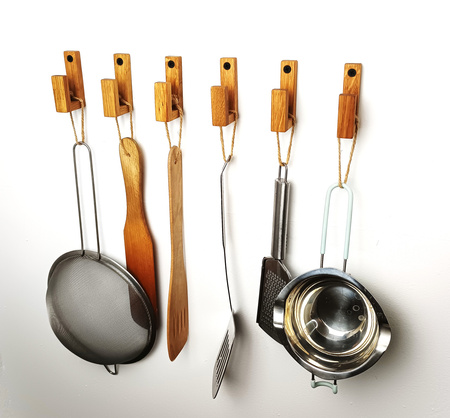 Mały Dębowy wieszak ścienny na ubrania ręczniki klucze  – drewniany haczyk ręcznie robiony