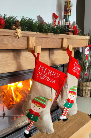  Drewniany Wieszak 3 szt. Samoprzylepny Ścienny Dębowy Haczyk na Taśmę