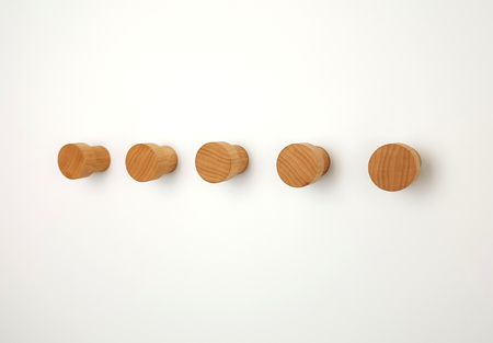 Haczyk Drewniany Ścienny okrągły – 5,5 cm - Wieszaki Ścienne Drewniane 45 mm Buk