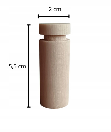 Zestaw 3 drewnianych prostych wieszaków ściennych – 5,5 cm do garderoby, sauny, łazienki Buk