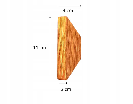 Wieszak Ścienny z Drewna Dębowego na Kurtki Ubrania do Przedpokoju
