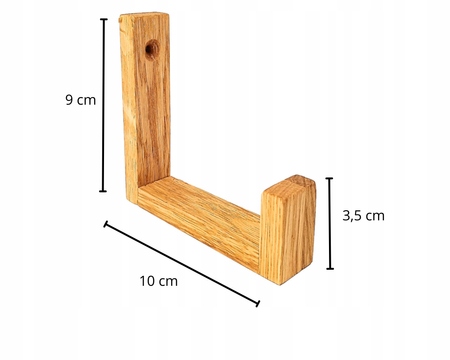 Wieszaki drewniane ścienne na Ubrania 3 szt. Rzeczy Pojedyncze Dębowe