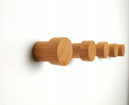 Haczyk Drewniany Ścienny okrągły – 5,5 cm - Wieszaki Ścienne Drewniane 45 mm Buk