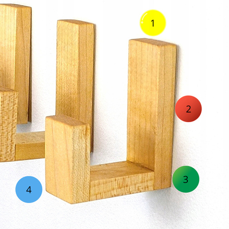 Drewniany Wieszak Ścienny na Skarpety Mikołaja Kominek Świąteczny Klon