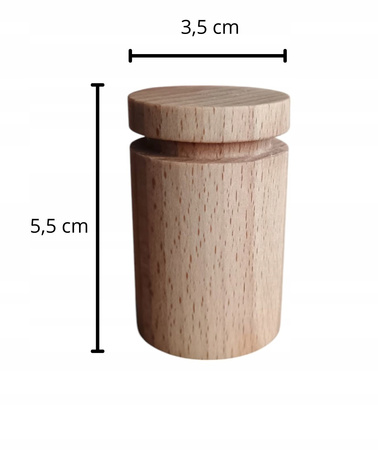 Okrągłe wieszaki do Przedpokoju Drewniane 5,5 cm – Haczyki na ścianę 35 mm Buk