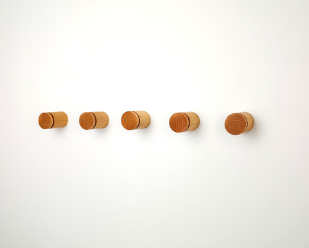 Okrągłe wieszaki do Przedpokoju Drewniane 5,5 cm – Haczyki na ścianę 35 mm Buk