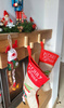 Drewniany Wieszak Ścienny na Skarpety Mikołaja Kominek Świąteczny Klon