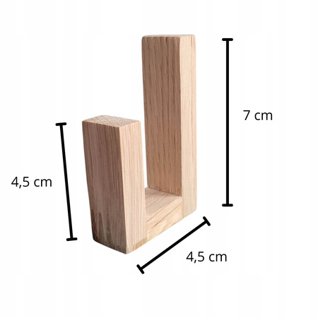 Wieszak Drewniany 3 szt. Samoprzylepny na Skarpety Mikołaja Kominek Dekoracje