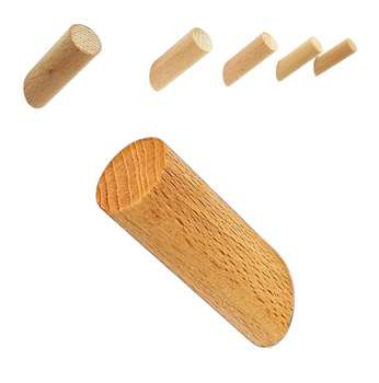 Bukowy kołek - wieszak ścienny na ubrania do Przedpokoju 6 cm 3 szt. – ręcznie robiony, naturalne drewno