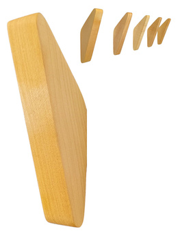 Drewniany Jasny Wieszak na Ścianę – Haczyk z drewna do garderoby, przedpokoju i salonu - Klon