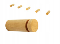 Proste drewniane Wieszaki Na Ścianę 5,5 cm – Do Łazienki i Przedpokoju - Buk 