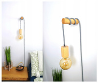 Kinkiet Ścienny Drewniany Bukowy – Lampa z Naturalnego Drewna Handmade w Polsce