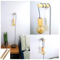 Kinkiet Ścienny z Surowego Drewna Sosna Świerk – Designerska Lampa Drewniana Eko Handmade