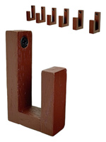 Wieszak Dębowy ścienny na ubrania Ciemny Brąz – ręcznie robiony do przedpokoju