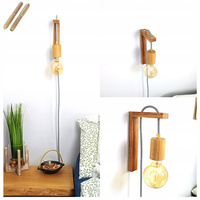 Drewniany Kinkiet Ścienny Dębowy – Styl Loft, Minimalizm z Prawdziwego Drewna