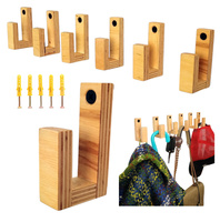 Wieszak do Łazienki ze Sklejki 3 szt. – Drewniany Haczyk na Ręcznik