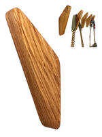 Wieszak dębowy drewniany na ścianę – ręcznie robiony, naturalne drewno