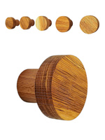 Okrągły wieszak na Ubrania Drewniany Dębowy - montaż ukryty, ścienny do Przedpokoju