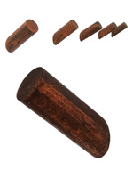 Bukowy wieszak do przedpokoju 6 cm 3 szt – drewniany haczyk na kurtki i płaszcze - Ciemny Brąz