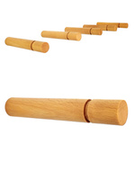 Bukowy wieszak / kinkiet ścienny z drewna 12 cm 3 szt.– na żarówkę lub makramę, rośliny 