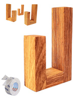 Dębowy wieszak samoprzylepny – drewniany, bez wiercenia, handmade