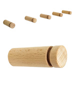 Bukowy wieszak do przedpokoju na ubrania 6 cm – drewniany haczyk na kurtki i płaszcze